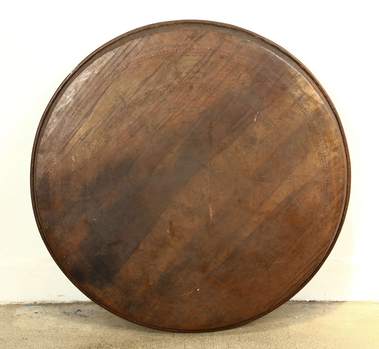 Turkish Bronze Round Tray 1