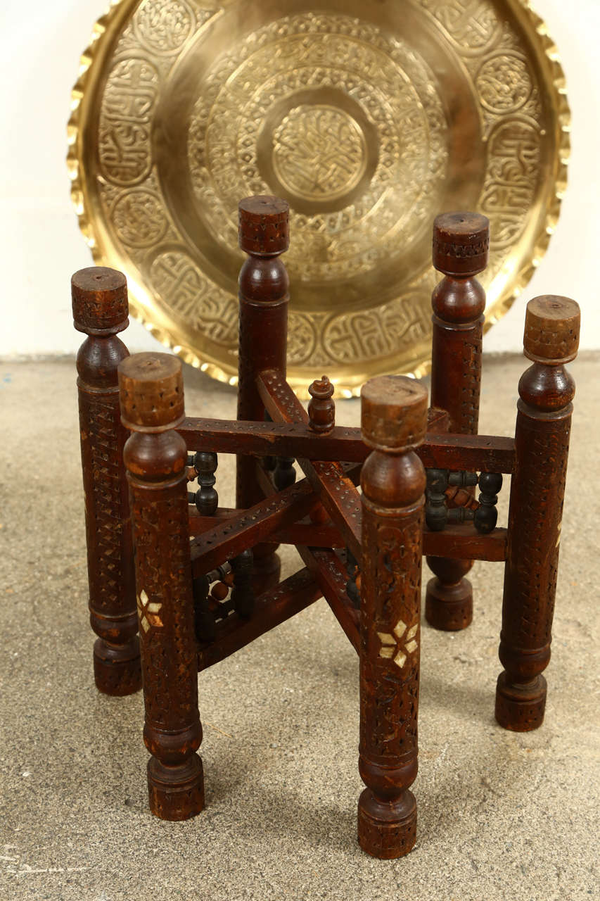 Moorish Moroccan Brass Tray Side Table at 1stDibs moroccan brass