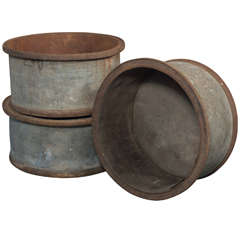 Antique French Metal Farm Containers