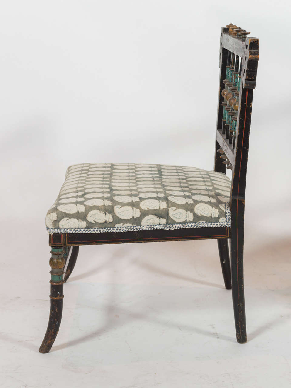Fabric Pair of Antique Parlor Chairs For Sale