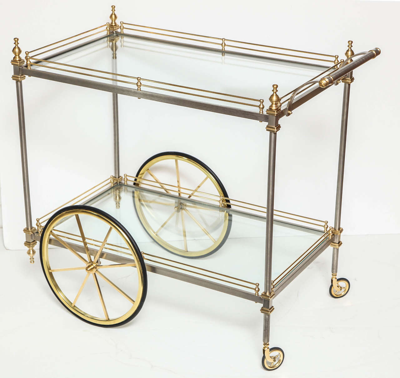 Brass and Chrome Bar Cart 2