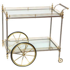Brass and Chrome Bar Cart