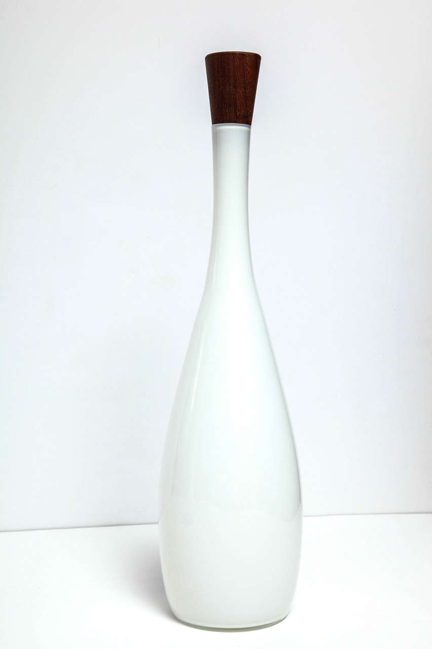 Danish Vase by Holmegaard,  Scandinavian, Mid-Century, circa 1960, White Glass