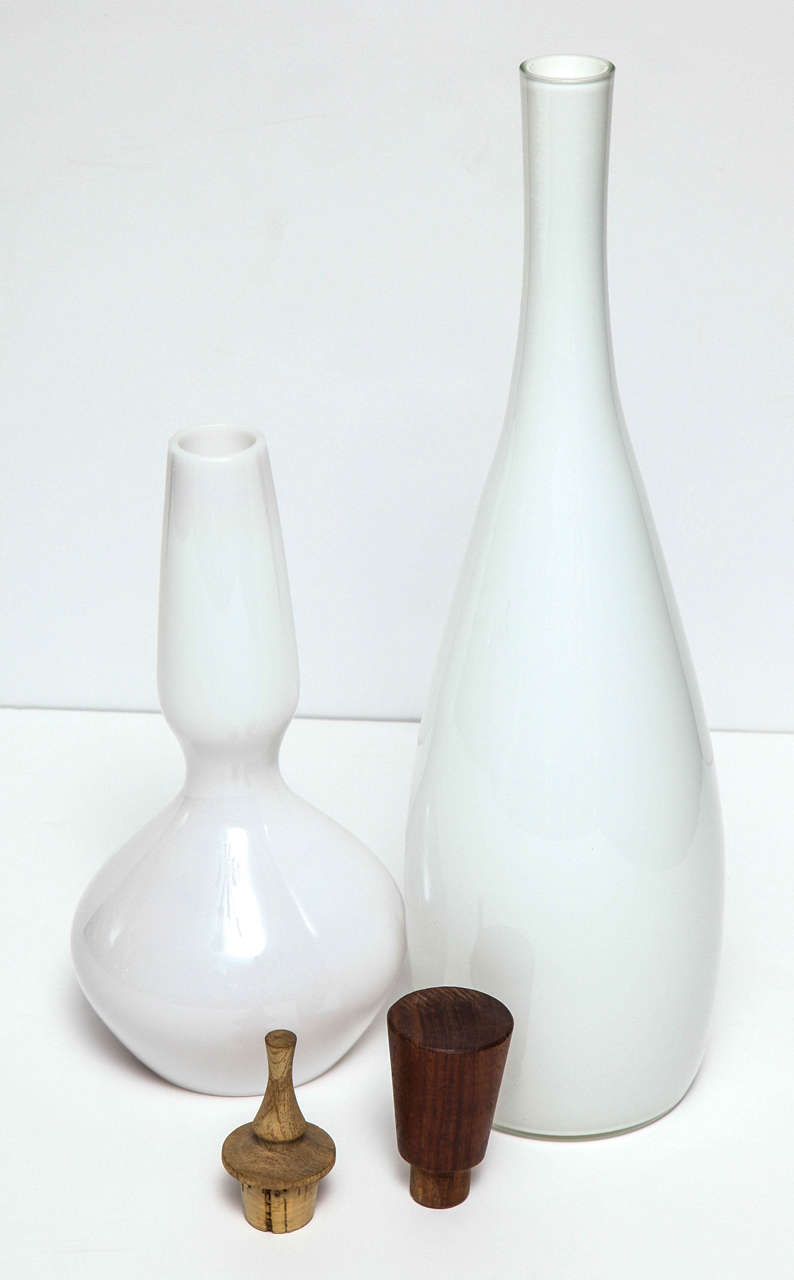 Vase by Holmegaard,  Scandinavian, Mid-Century, circa 1960, White Glass In Good Condition In New York, NY