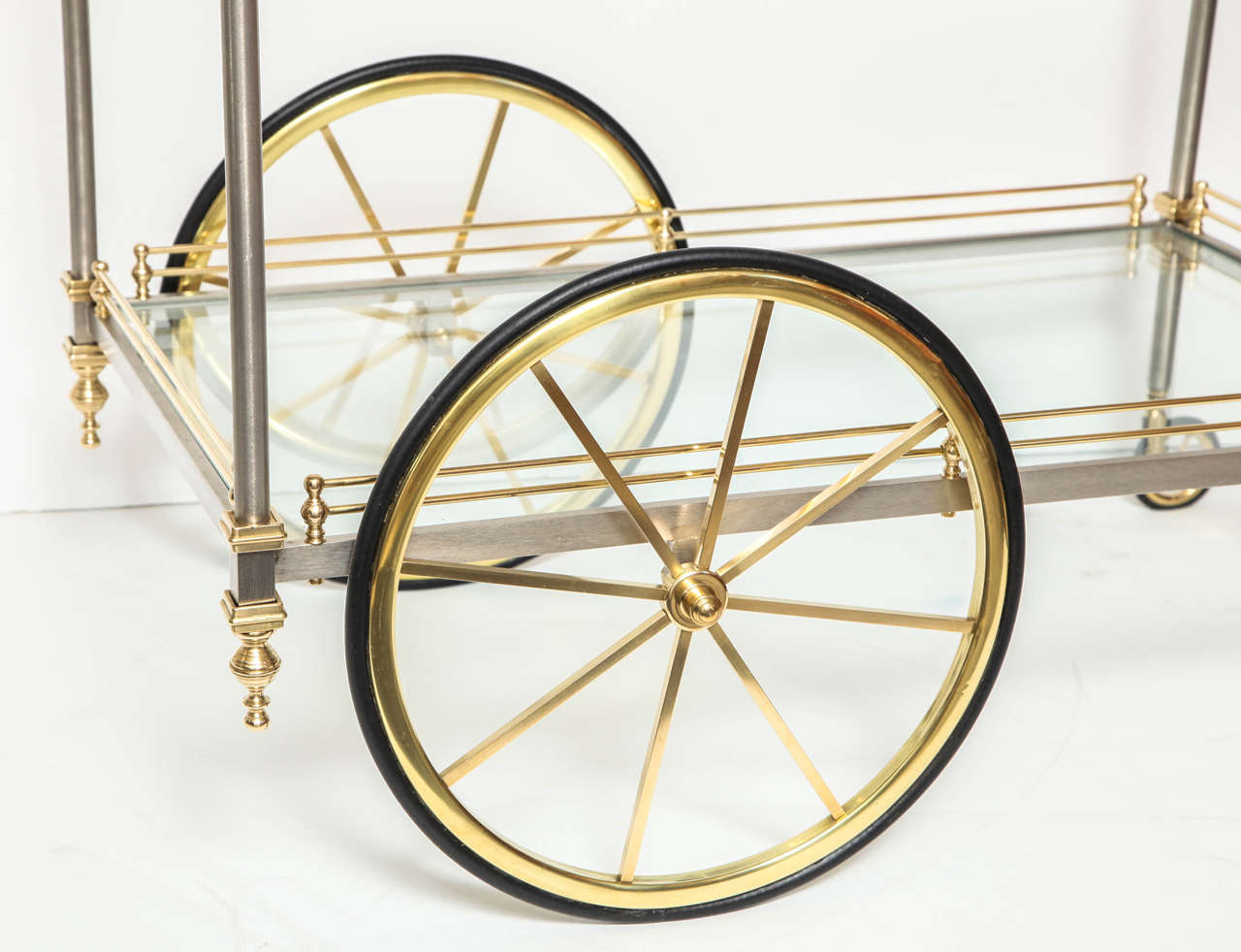 Brass and Chrome Bar Cart at 1stdibs