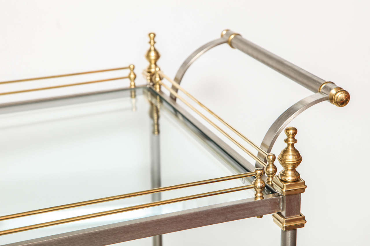 Brass and Chrome Bar Cart at 1stdibs