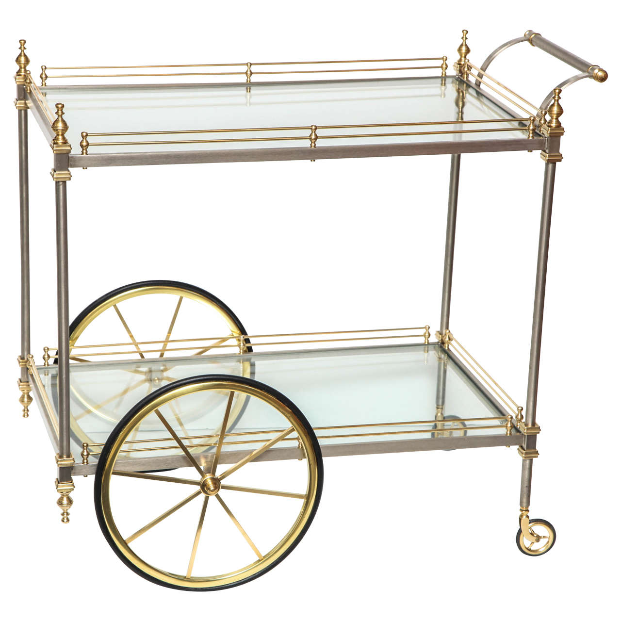 Brass and Chrome Bar Cart at 1stdibs