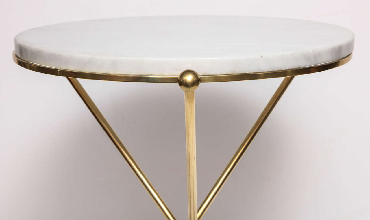 Tripod Brass and Marble Side Table at 1stDibs brass marble side table