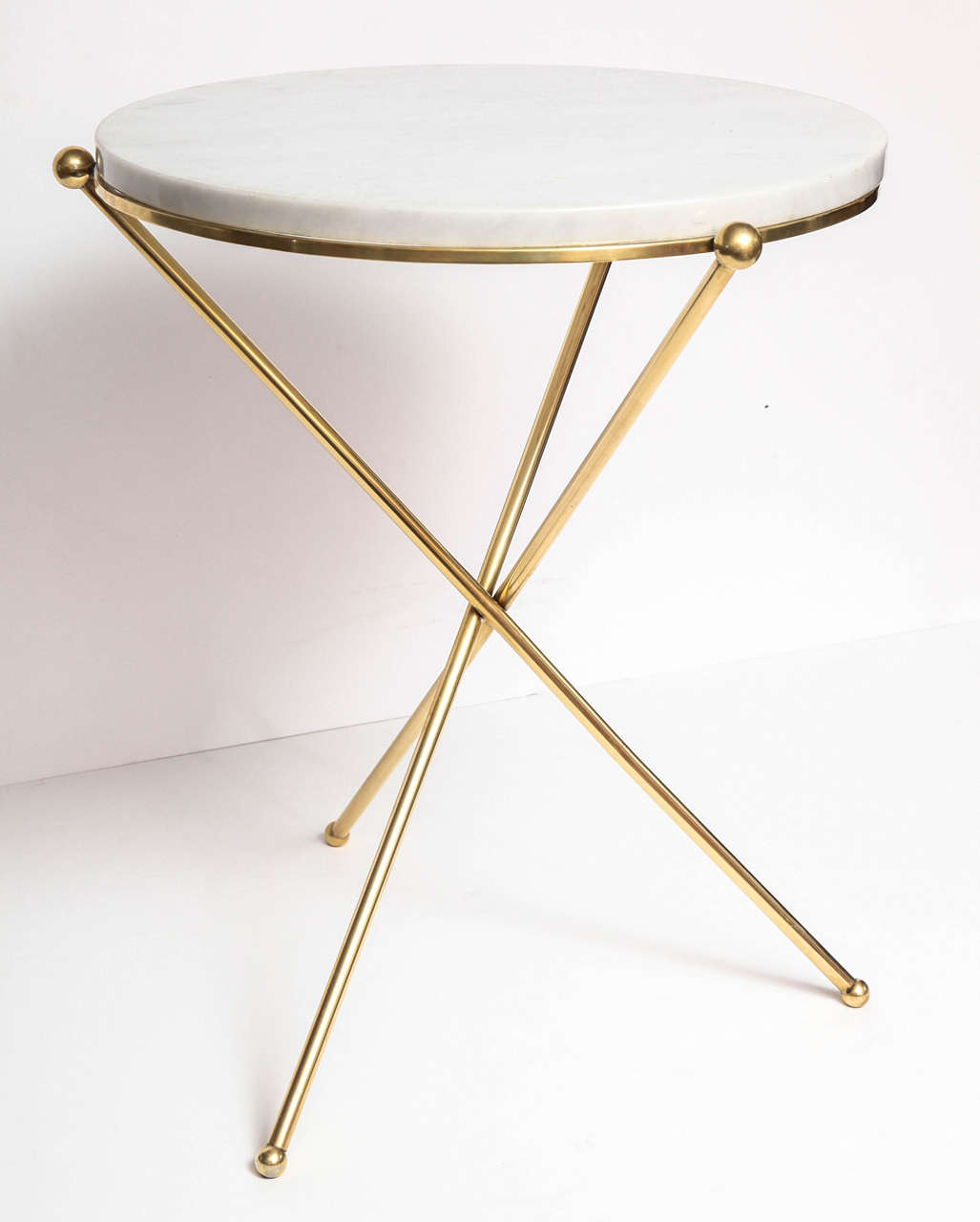 Tripod Brass and Marble Side Table at 1stDibs brass marble side table