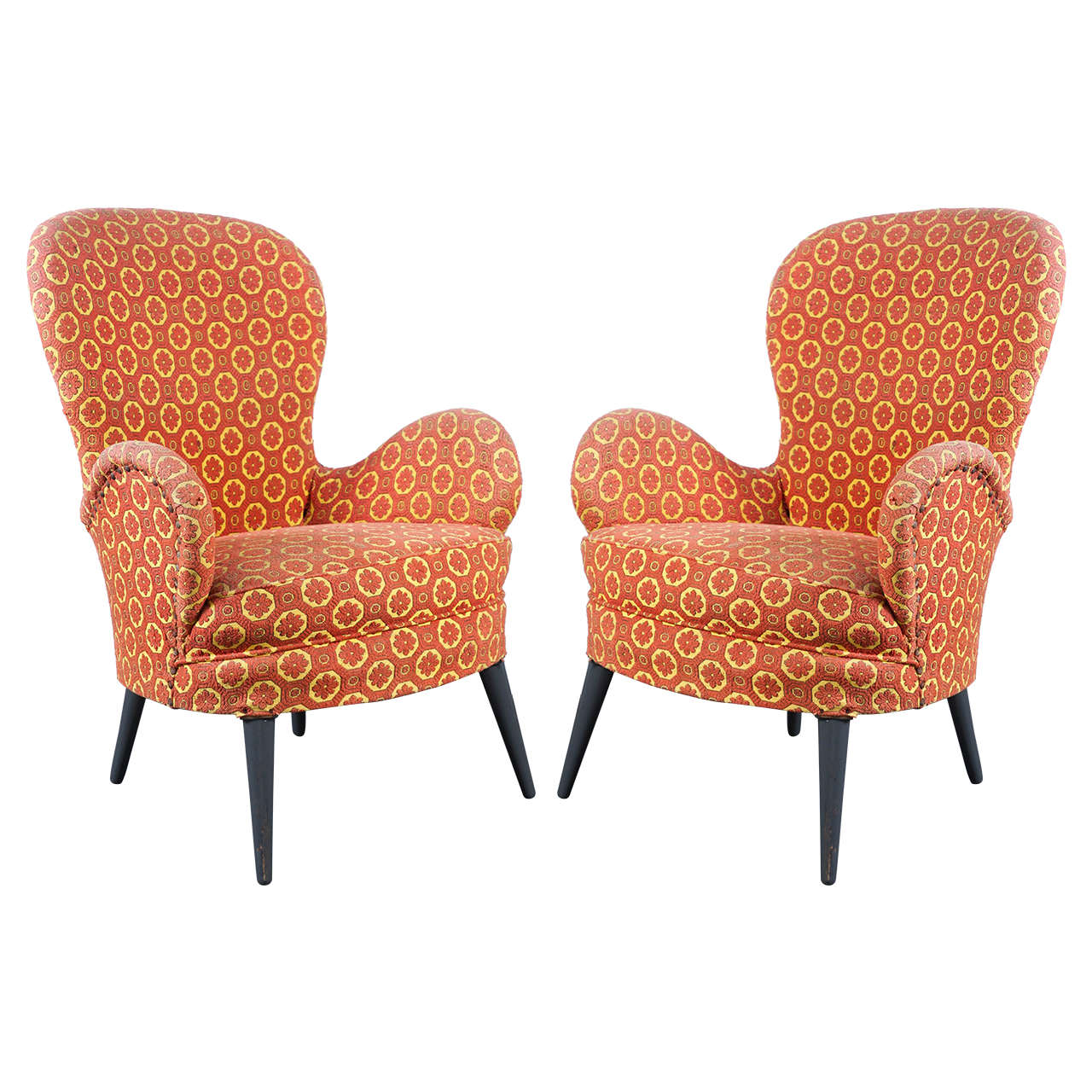 Pair of Chairs of Graphic Modern Proportions
