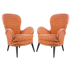 Pair of Chairs of Graphic Modern Proportions