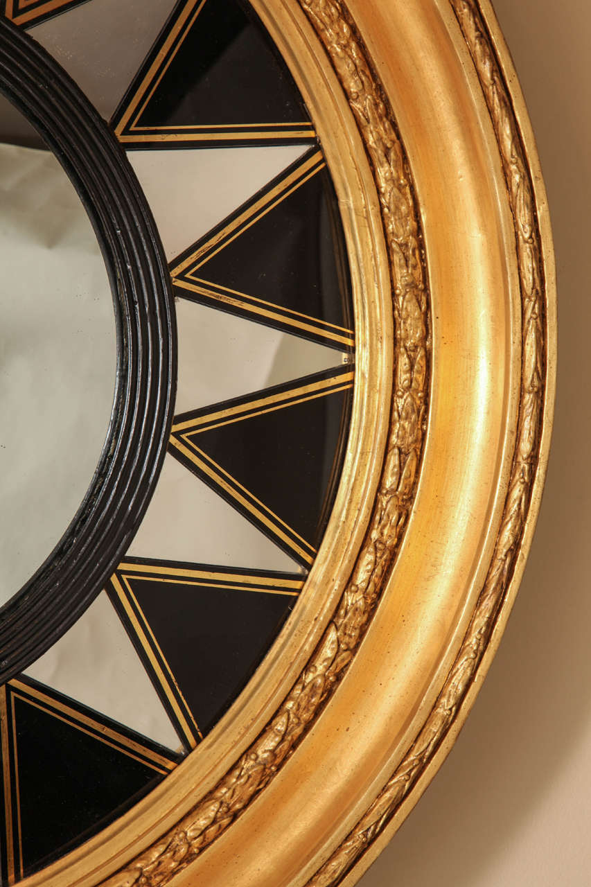 English Regency Period Convex Mirror In Good Condition In New York, NY