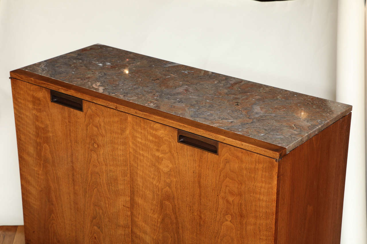 Midcentury Marble Top Bar Cabinet At 1stdibs