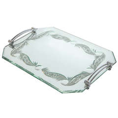 French Mirrored Vanity Tray
