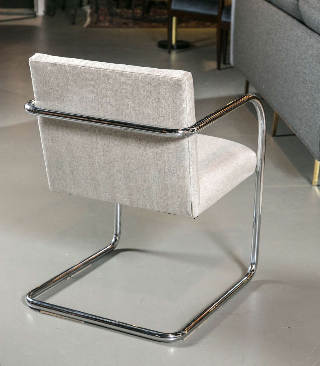 Meis Van der Rohe Chrome Armchairs For Sale 1