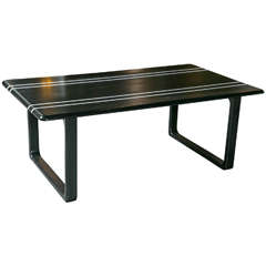 Black and White Lacquered Coffee Table