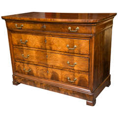 Antique 19th Century Continental Four-Drawer Mahogany Chest