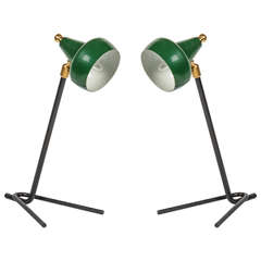 Pair of Petite Italian Desk Lamps or Sconces