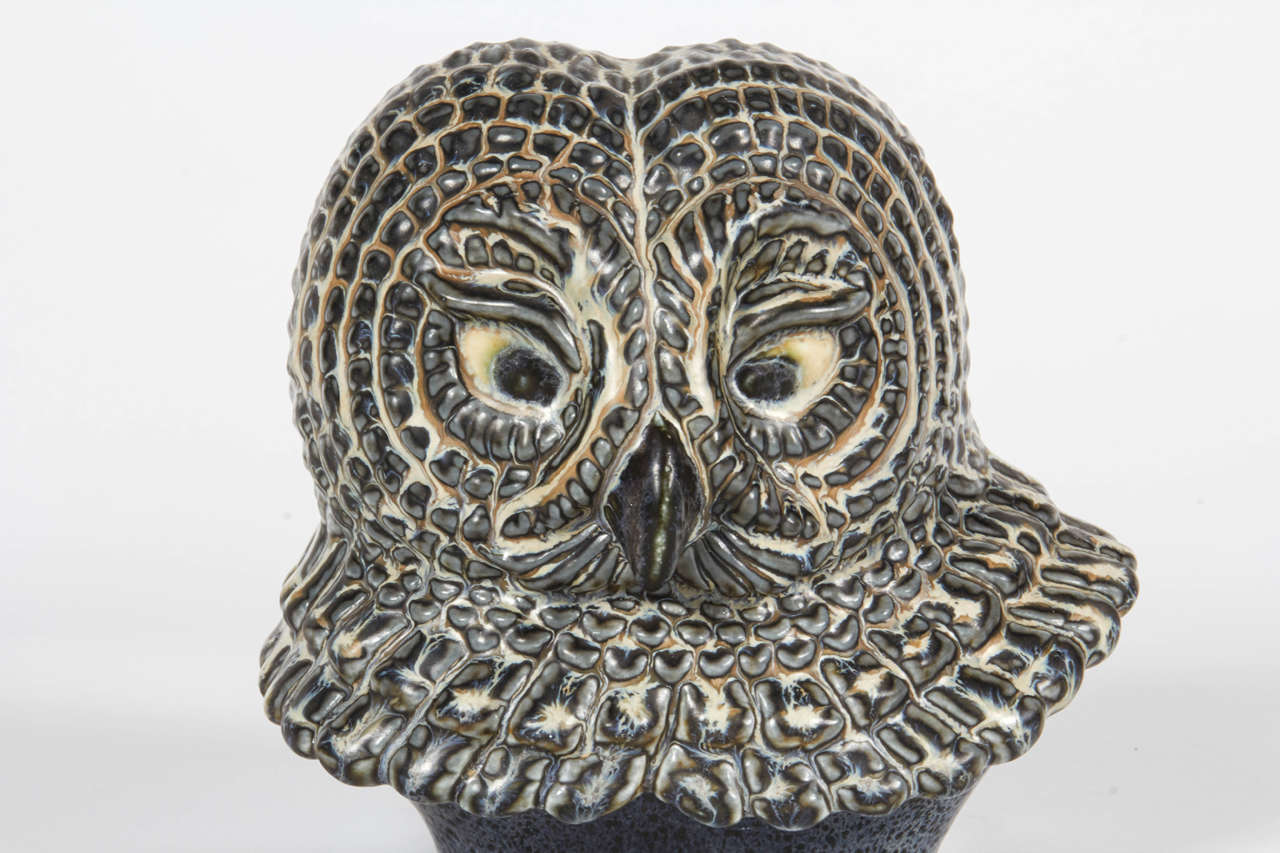 Swedish Stoneware Owl by Gunnar Nylund for Rörstrand