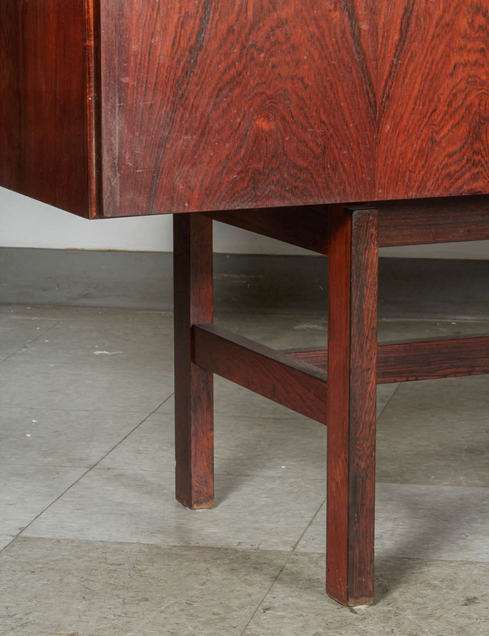 Kai Kristiansen Attributed Bookmatched Grain Rosewood Sideboard, Denmark 1960s 2