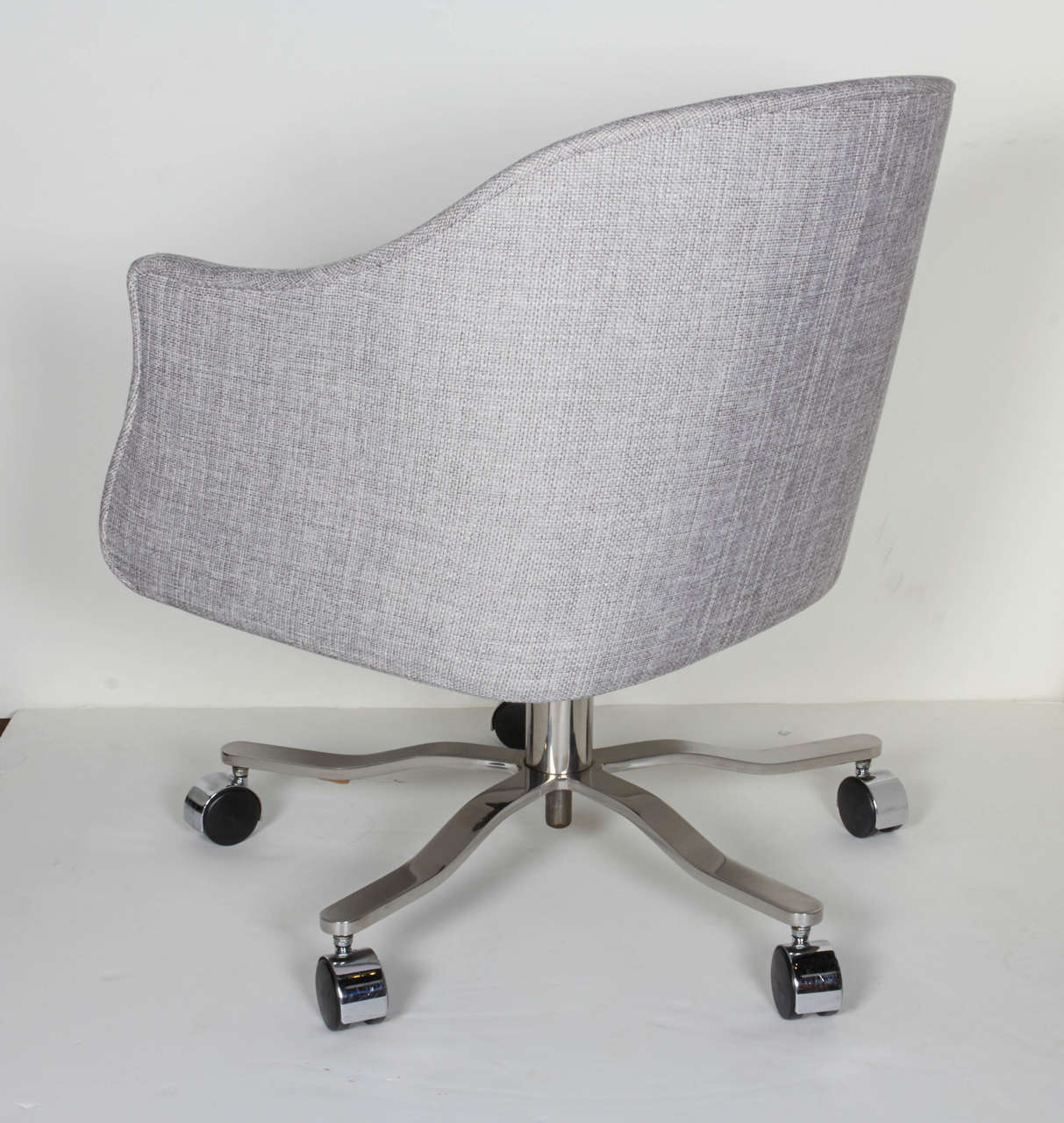 Fabric Mid-Century Modern Swivel Desk Chair Designed by Ward Bennett