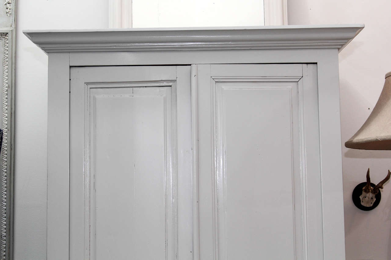 Lovely Painted French Armoire In Good Condition For Sale In Seattle, WA