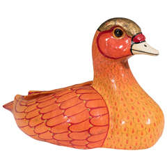 Midcentury Papier Mâché Duck Planter by Sergio Bustamante