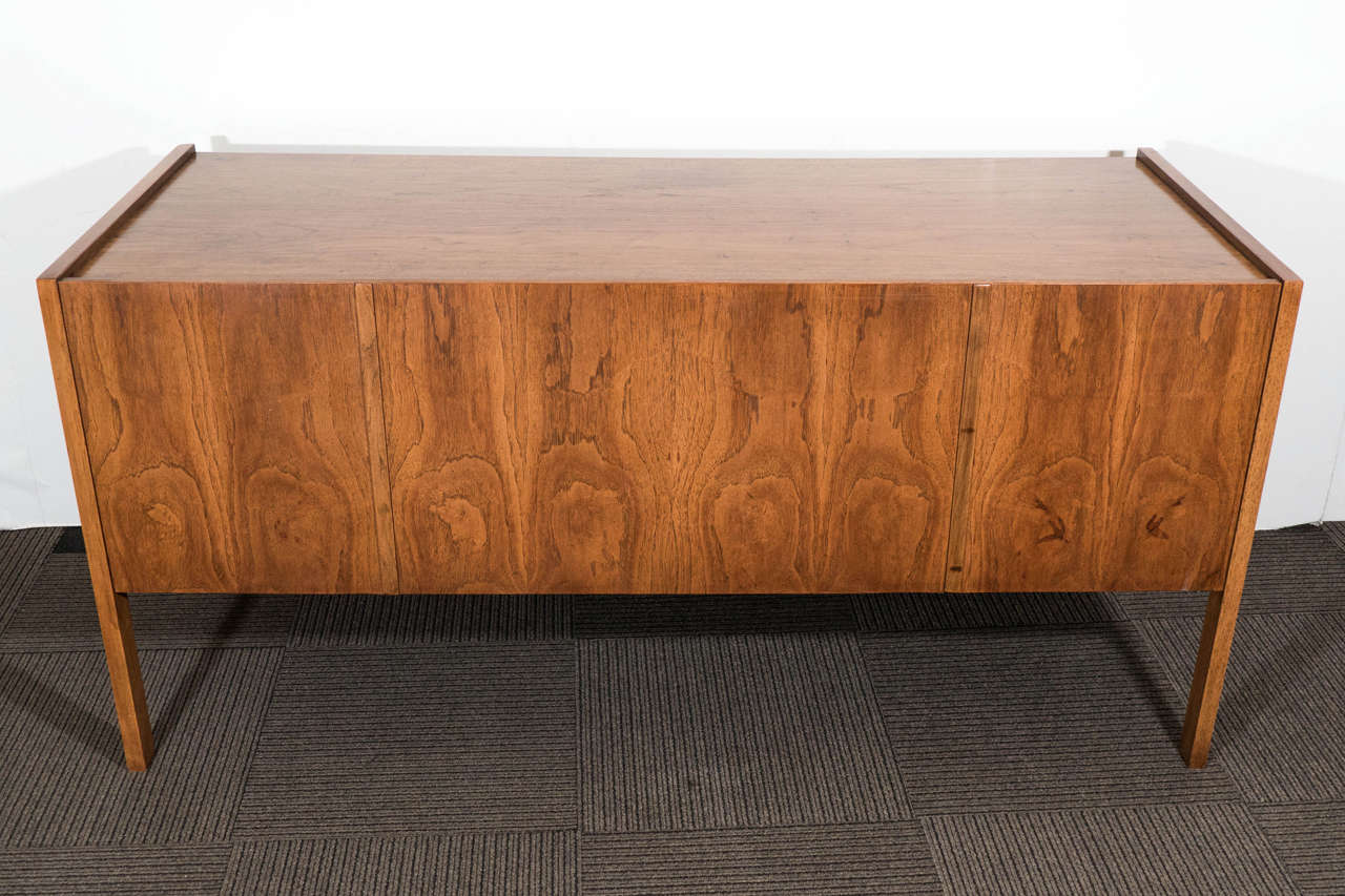 American Midcentury Walnut Executive Desk by Founders