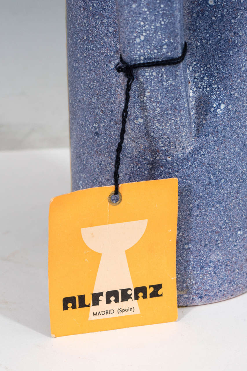 Glazed A Midcentury Spanish Ceramic Pitcher by Alfaraz
