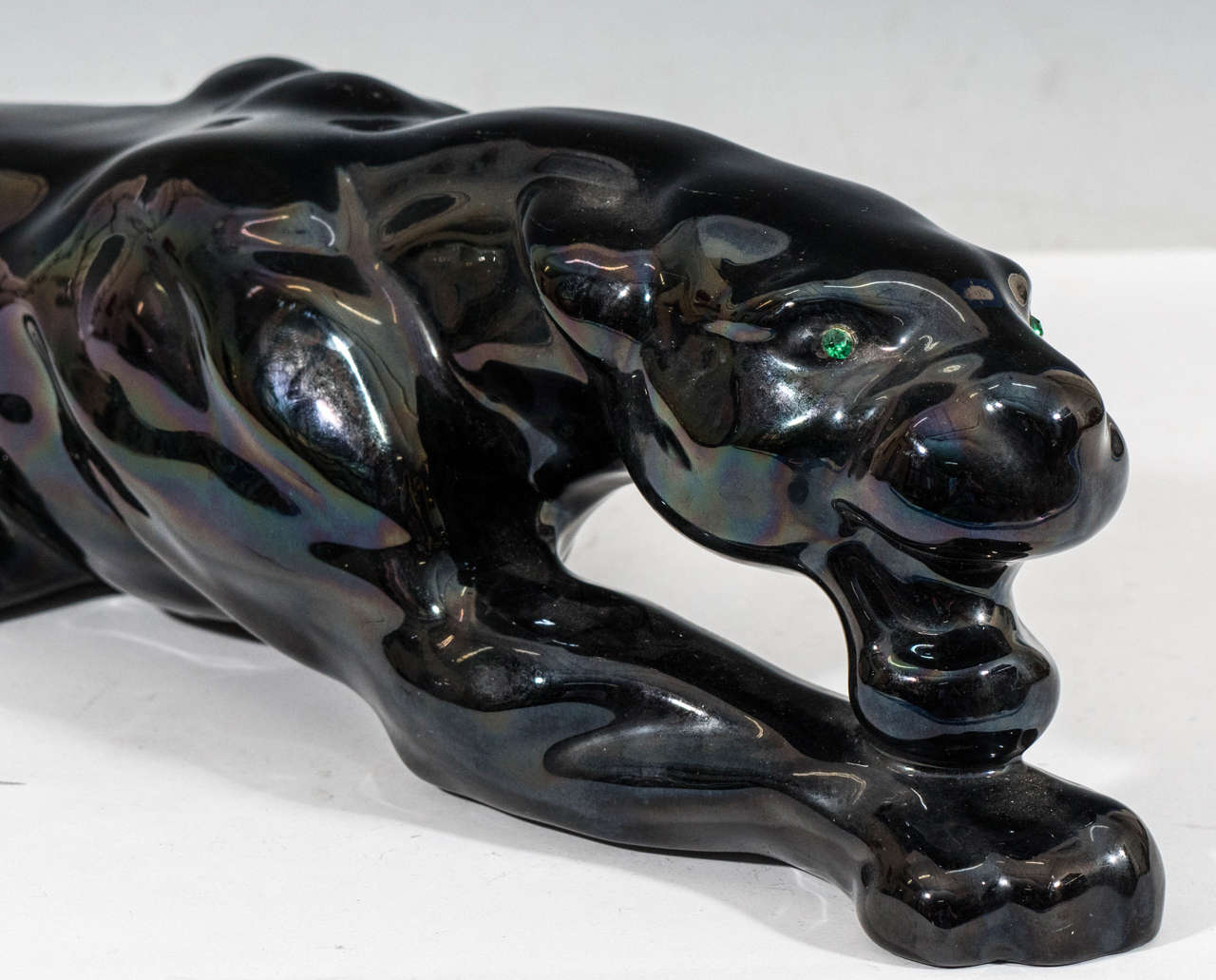 Vintage Ceramic Stalking Black Panther 