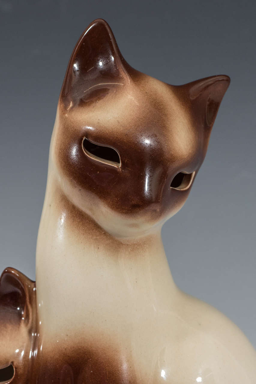 vintage siamese cat lamp