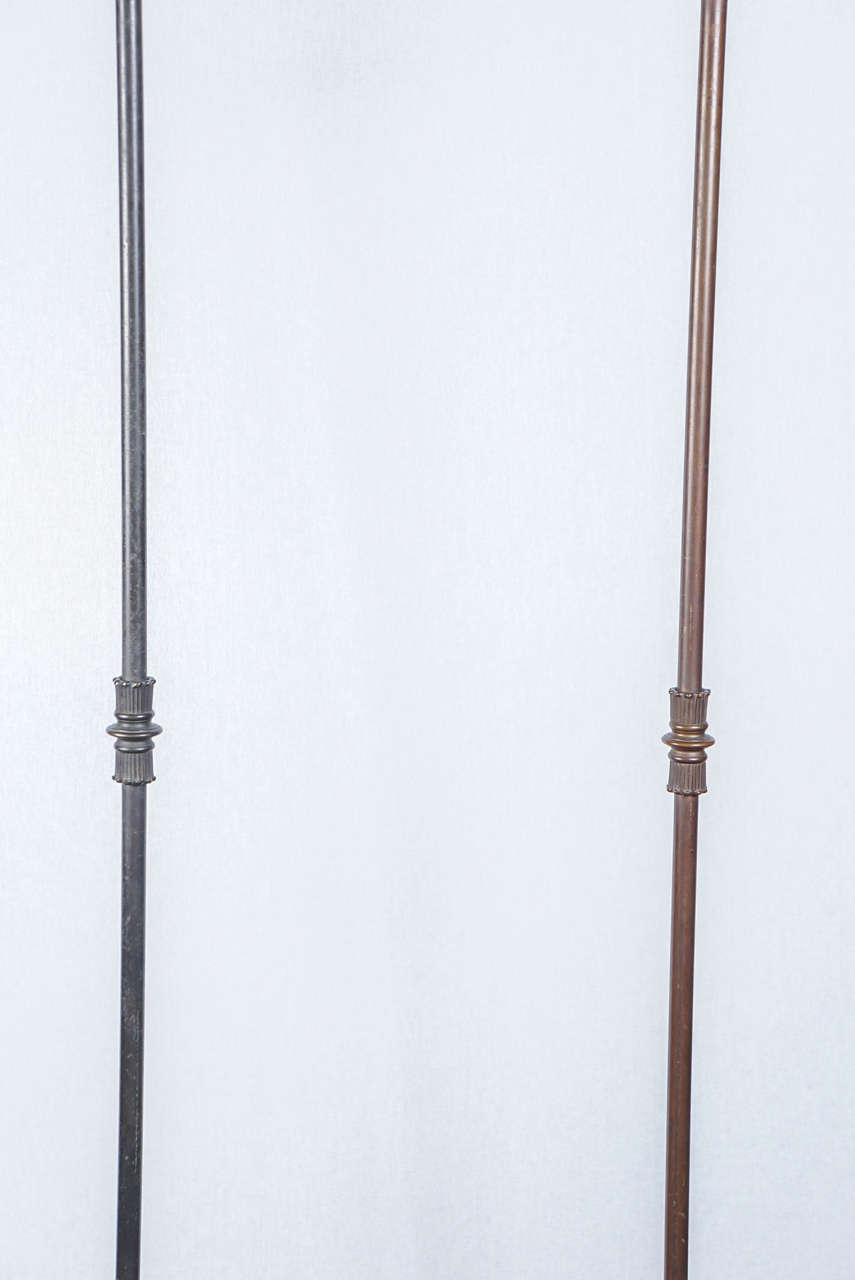 Pair of Bronze Floor Lamps In Good Condition In Hudson, NY