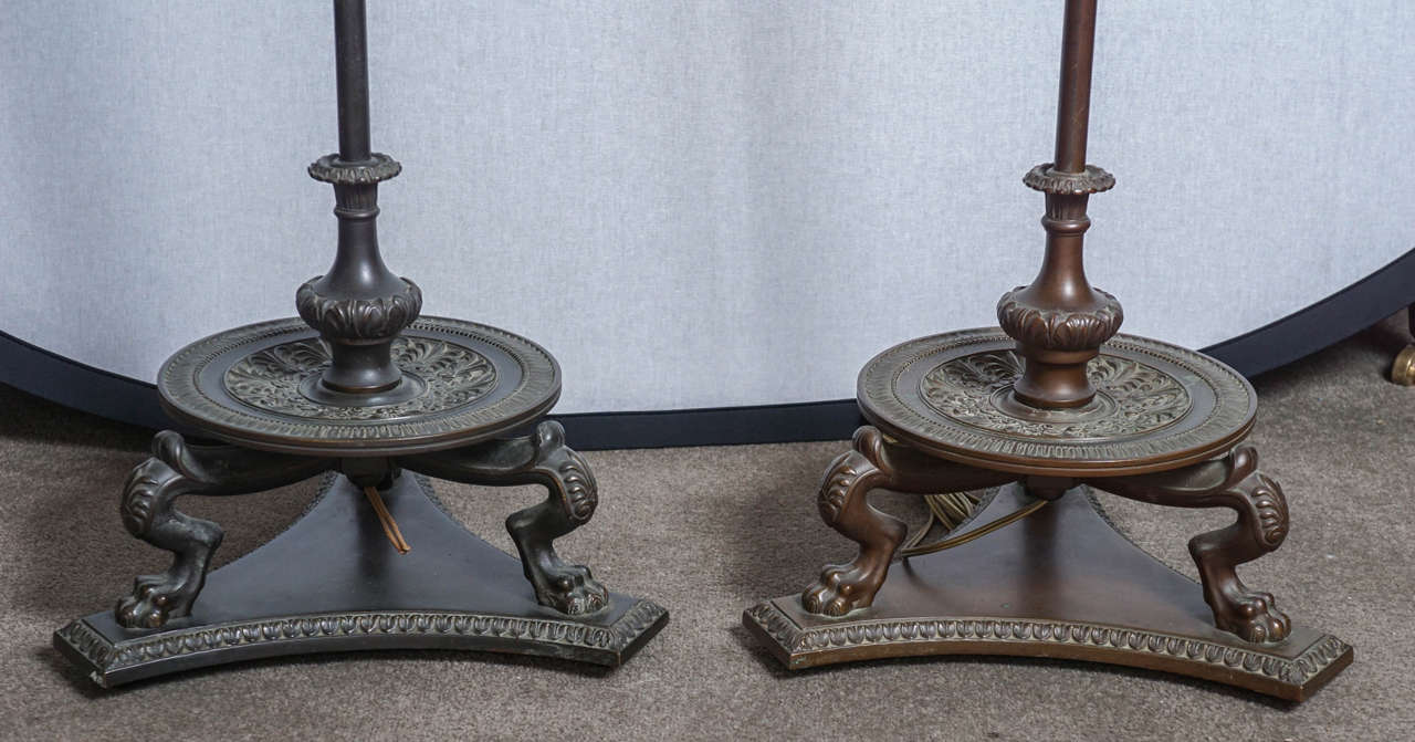 Pair of Bronze Floor Lamps 4