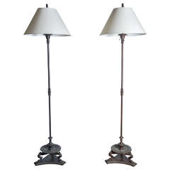 Pair of Bronze Floor Lamps