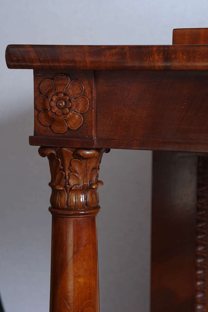 Polished Neoclassical Mahogany Console