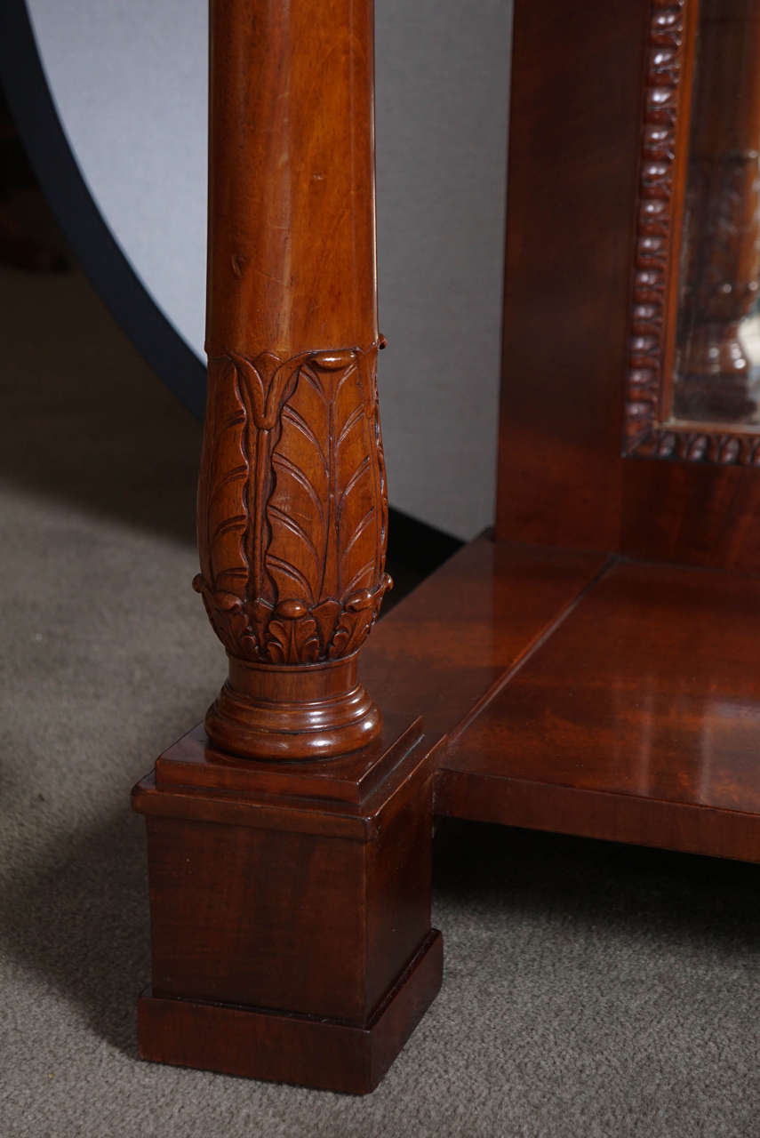 Neoclassical Mahogany Console In Good Condition In Hudson, NY