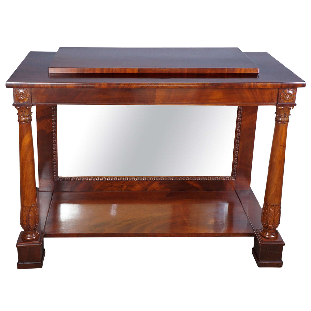 Neoclassical Mahogany Console