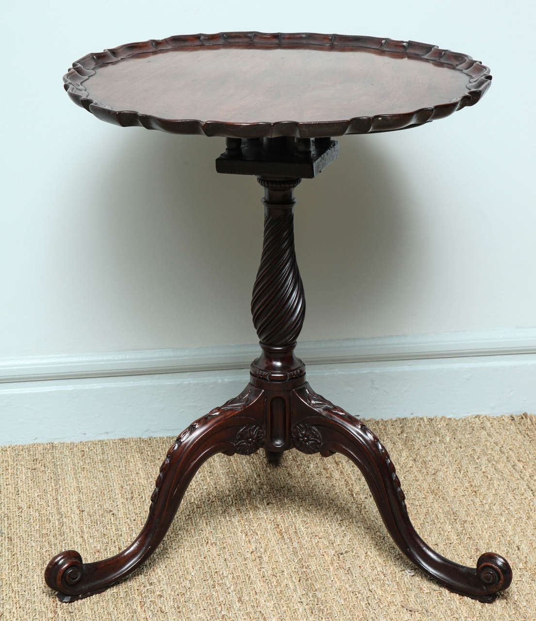 George III Piecrust Birdcage Tilt-Top Table 1