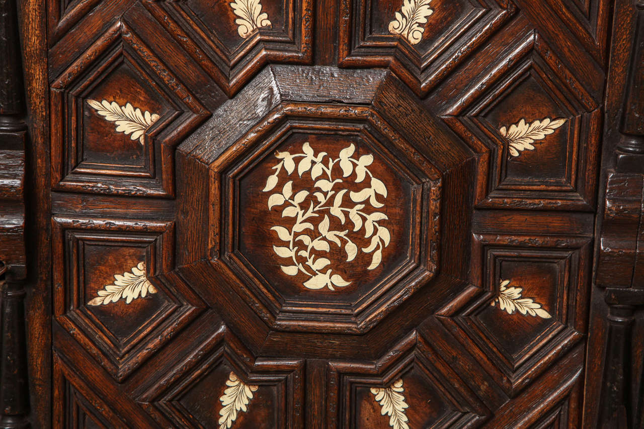 Charles II Inlaid Blanket Chest on Cabinet In Excellent Condition In Greenwich, CT
