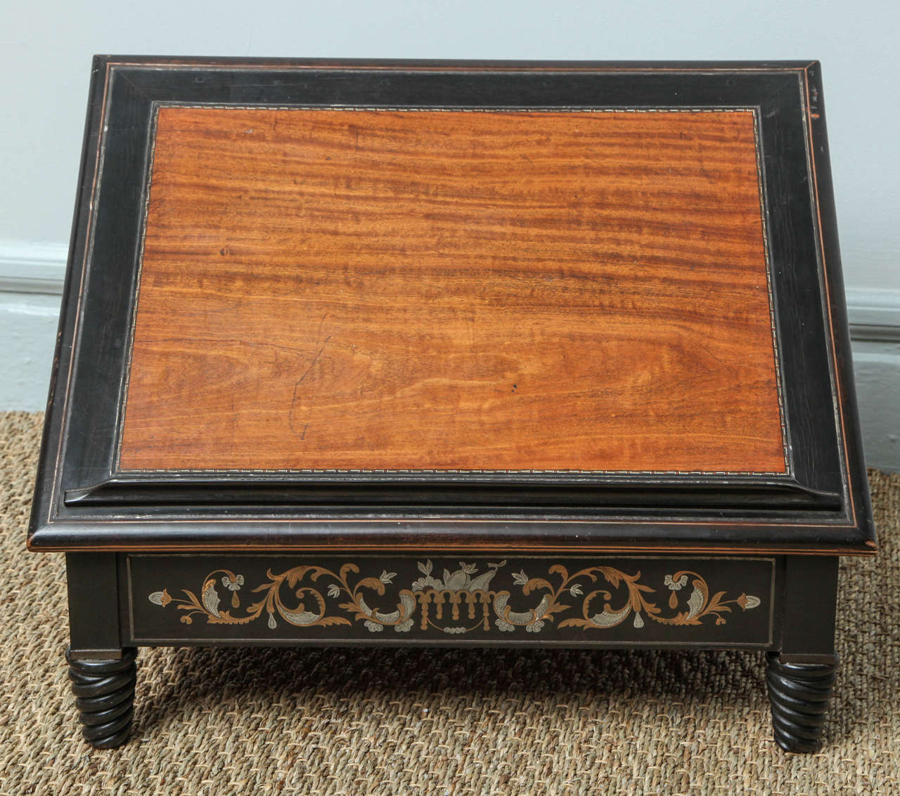 Inlay Boulle Decorated Satinwood and Ebony Bookstand