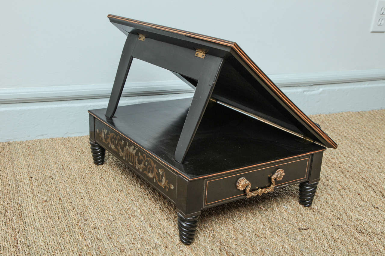 Bronze Boulle Decorated Satinwood and Ebony Bookstand