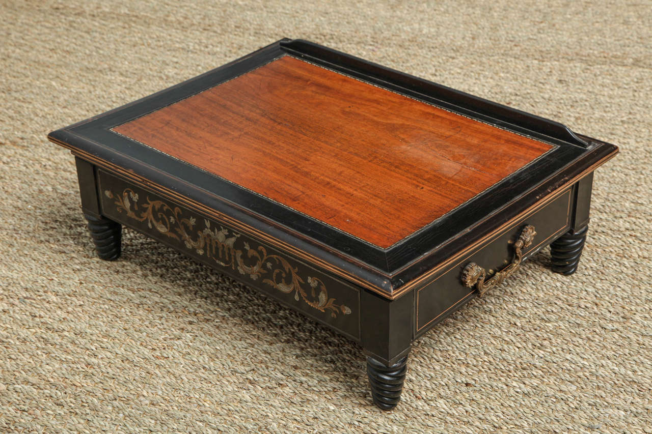 Boulle Decorated Satinwood and Ebony Bookstand 1
