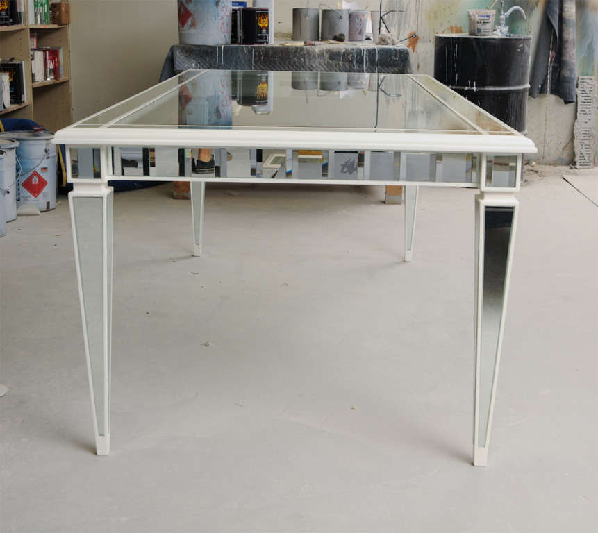 Contemporary Superb Custom Dining Mirror Table For Sale