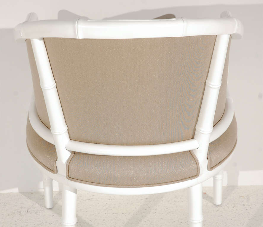 Set of Four Faux Bamboo Tub Chairs by Monteverdi-Young 4