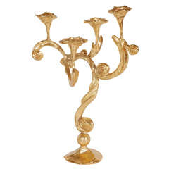 Dore Bronze Four-Arm Candelabra