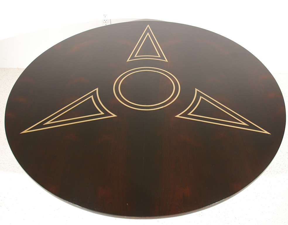 Cocktail Table with Brass Inlays Designed by William Haines 2