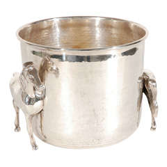 Hammered Silver Plate Champagne Bucket by Marilena Mariotto