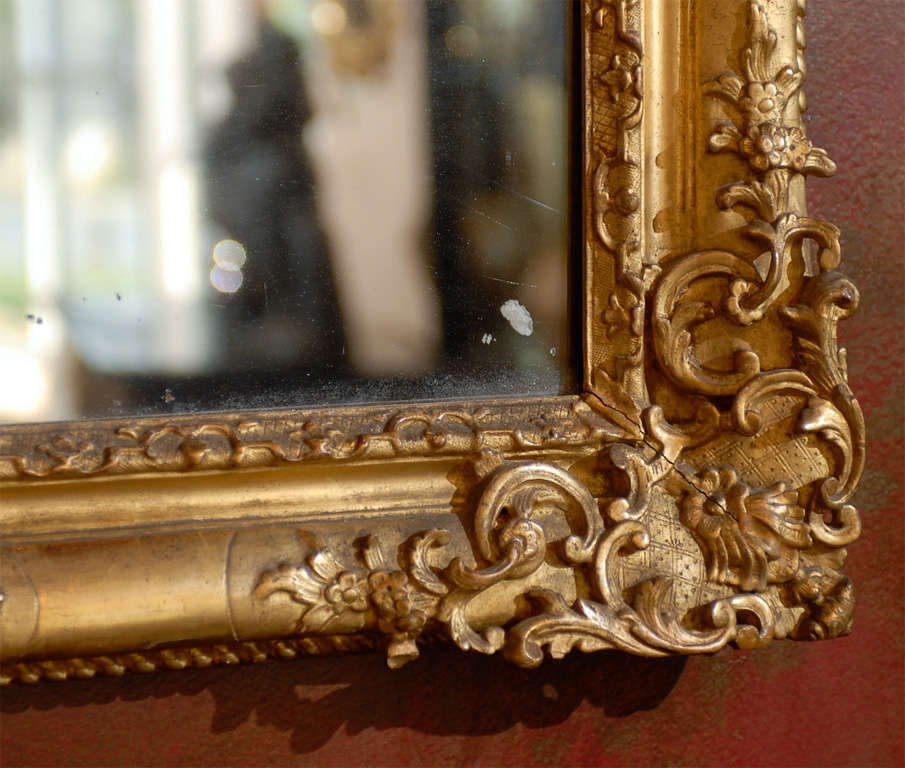 Louis XV Carved  Regency Gilt Mirror 2