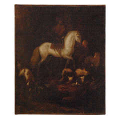 Italian Portrait Of A Man On His Horse , Late 18thc.