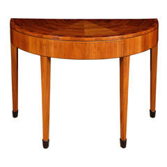 A rare  Art Deco Walnut side table by Heals.